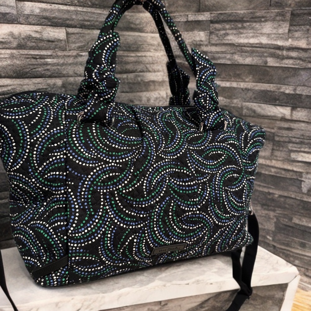 Vera Bradley Perfect Companion Satchel Handbag Adjustable Shoulder Strap Black - Picture 15 of 17